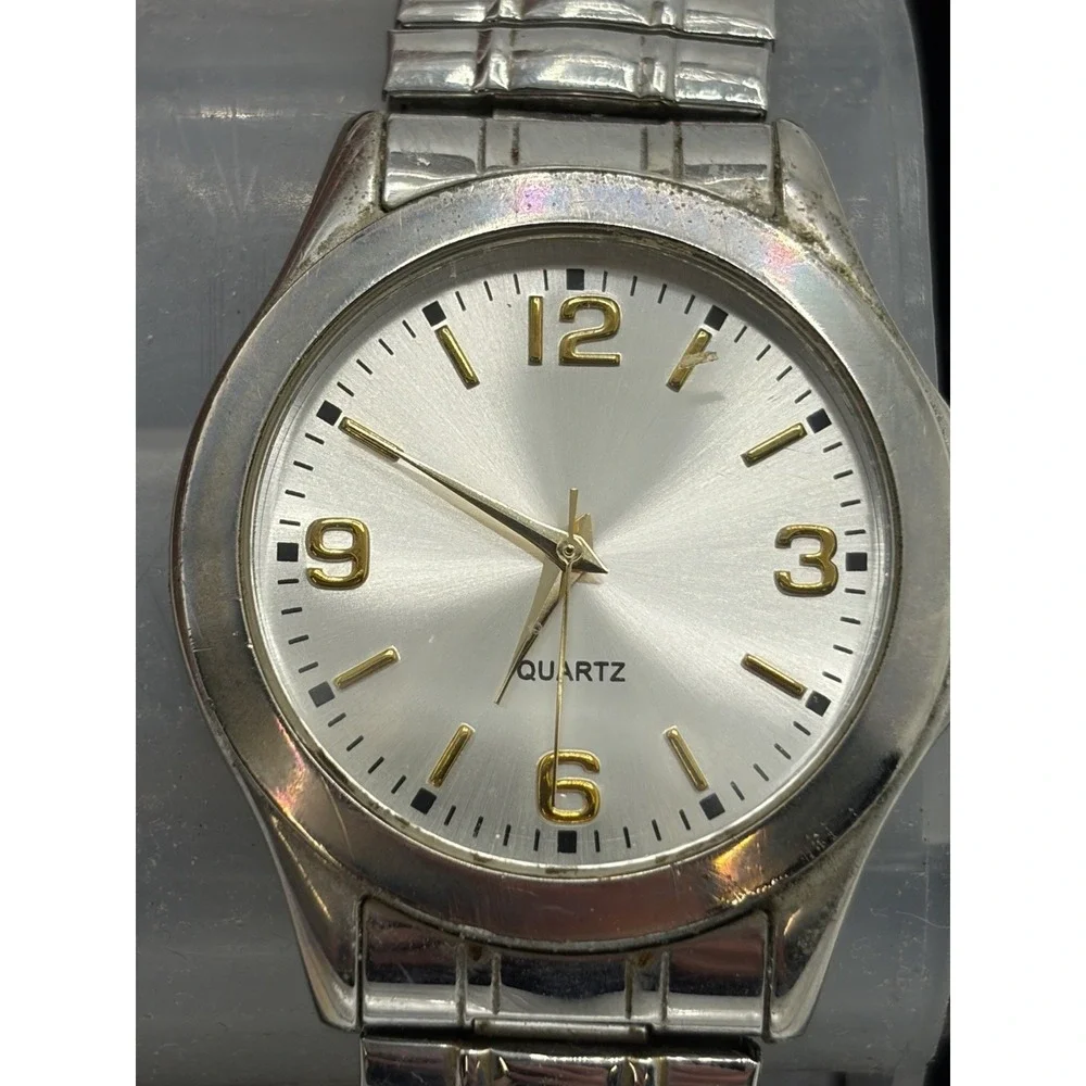 K-Mart Vintage Stainless Steel Quartz Movement Watch Wristwatch AS-IS